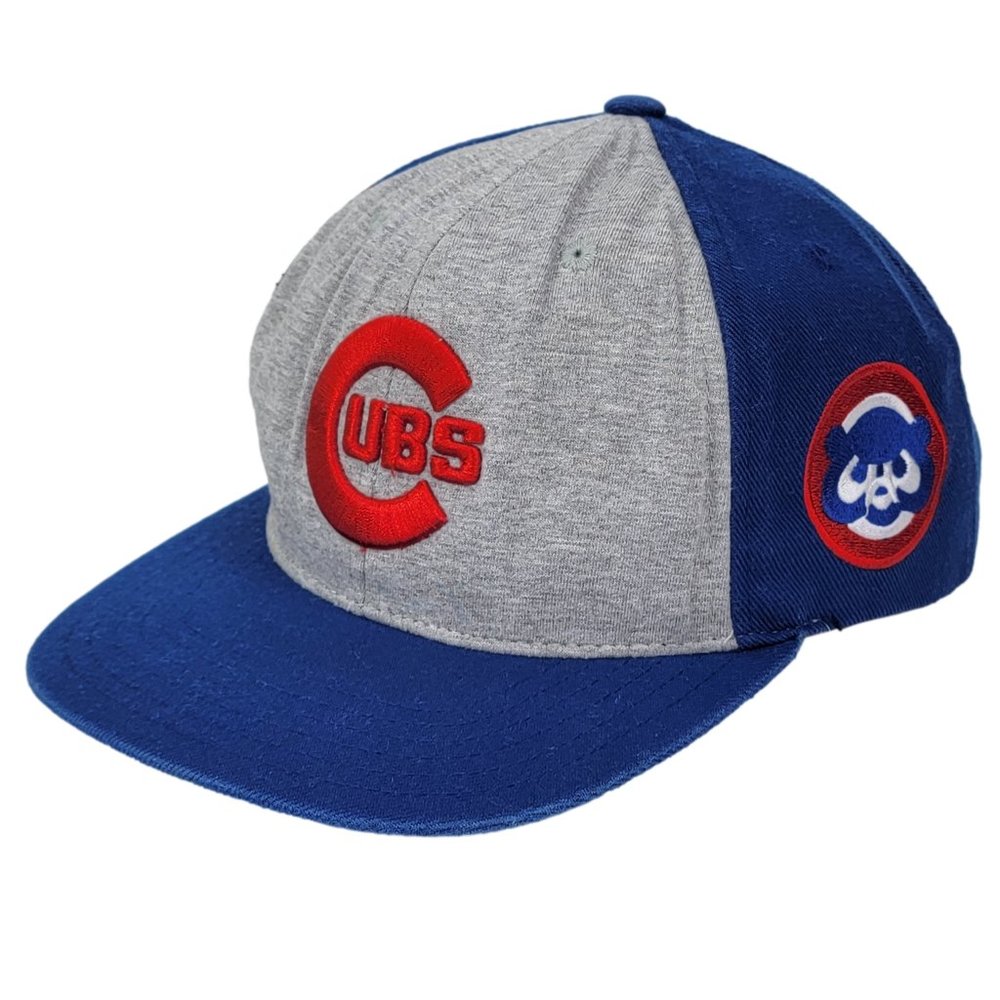 American Needle Chicago Cubs Baseball Cap Snapback Gray Blue Red Embroidered